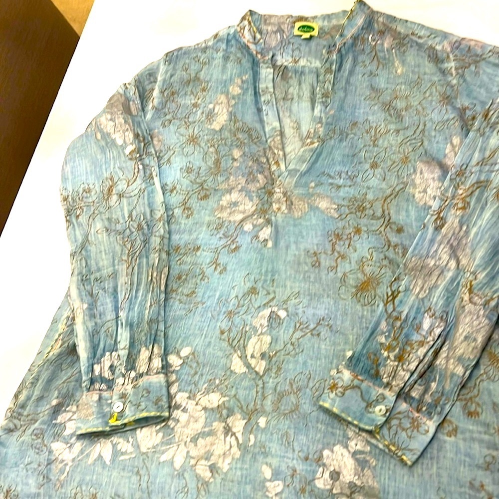 Dolma Blue Floral Tunic Top